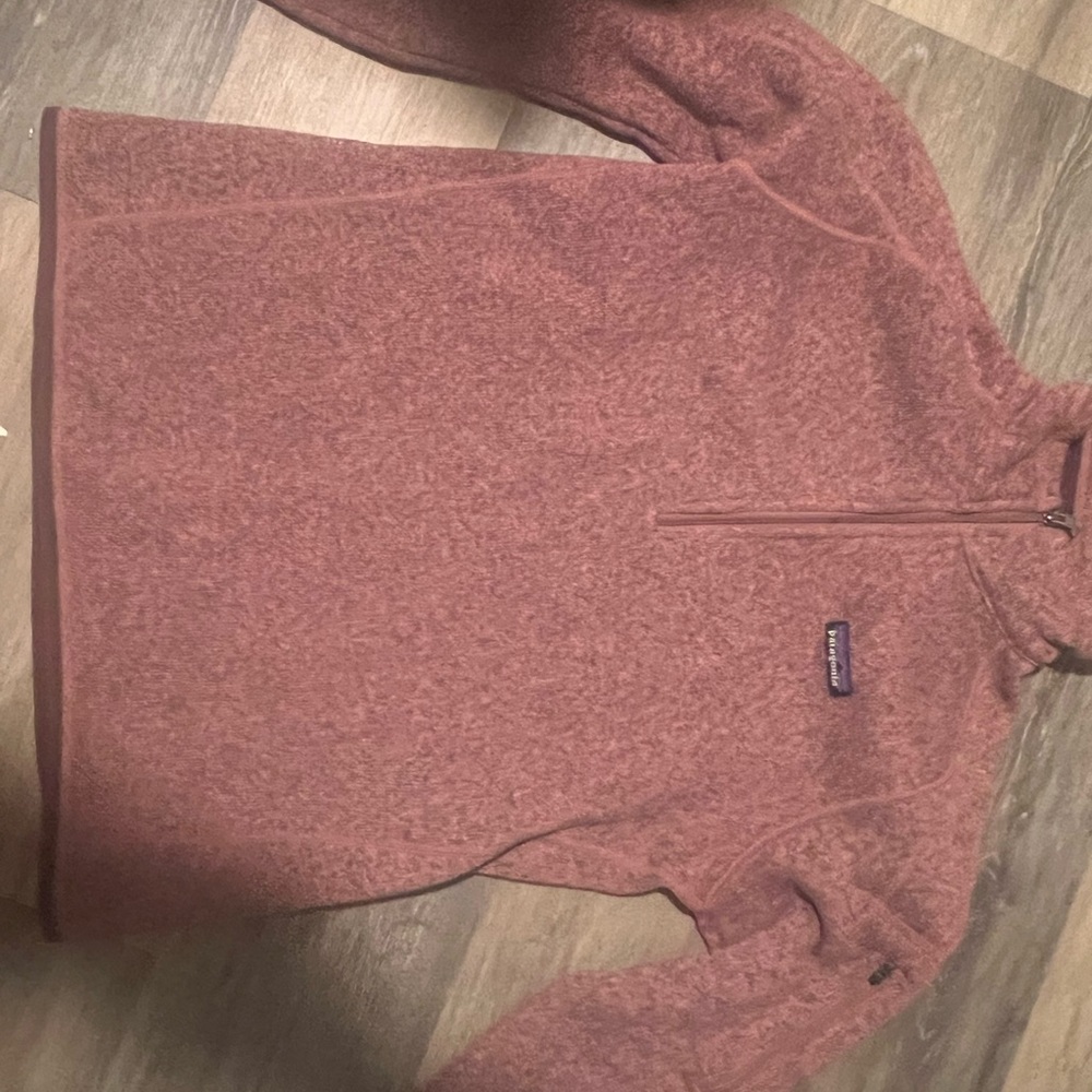 Patagonia Ladies-Men 1/4 Zip Red Sweater Pullover